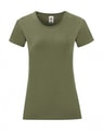 Dames T-shirt Iconic Fruit of the Loom 61-432-0 Classic Olive